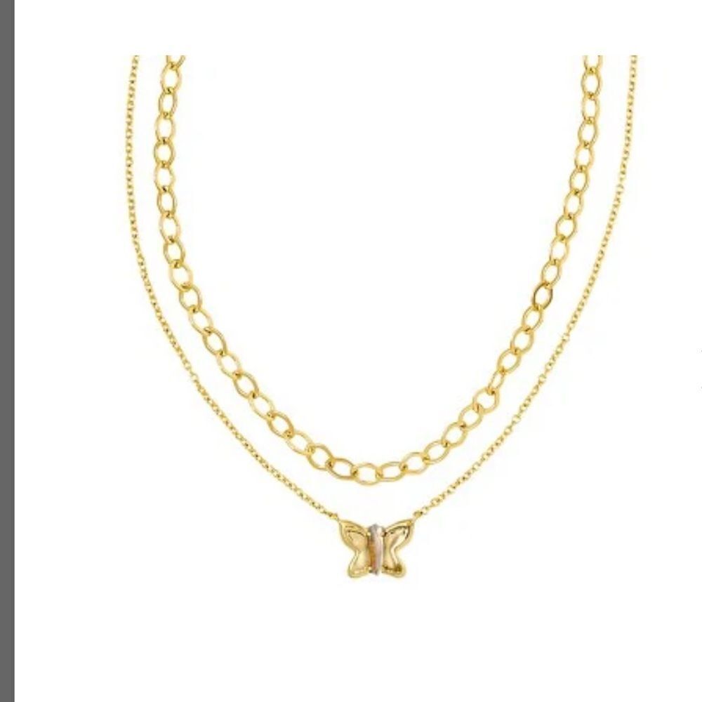 Kendra Scott NWT Sadie 14K Gold Over Brass Multi-Strand Necklace iridescent